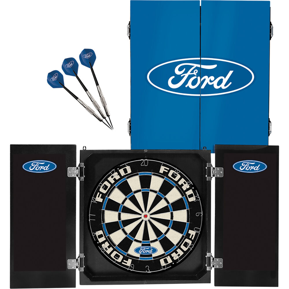 Official Licensed Ford Dartboard and Cabinet Set ...