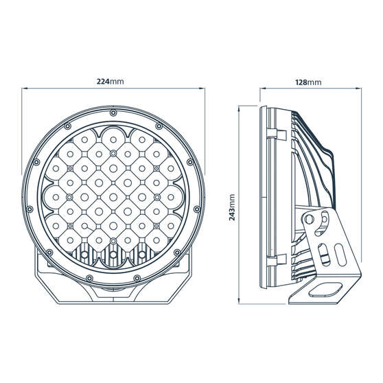 Ridge Ryder LED Driving Light Kit w/ harness - 224mm 135W, , scanz_hi-res