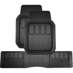 Armor All Deep Dish Car Floor Mats - Rubber , Black Set of 3, , scanz_hi-res