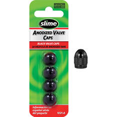 Valve Caps -Anodized, Black, 4 Piece, , scanz_hi-res