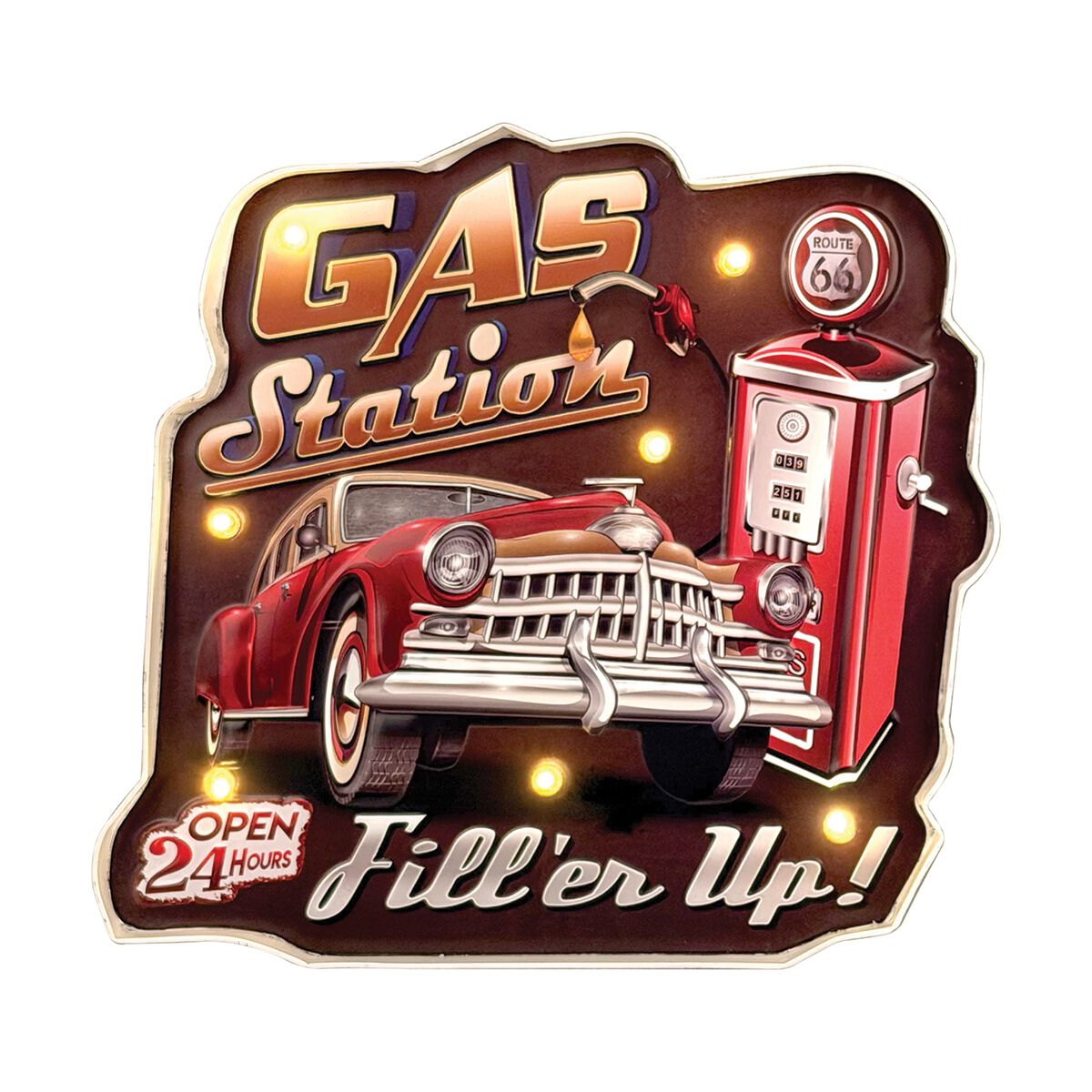 Led Gas Station Tin Sign, , scanz_hi-res