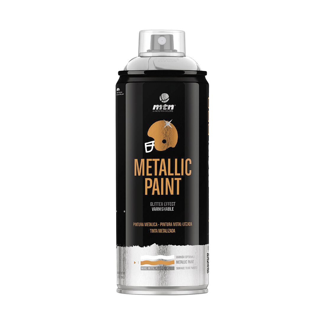MTN Pro Metallic Aluminium Spray Paint 400mL, , scanz_hi-res