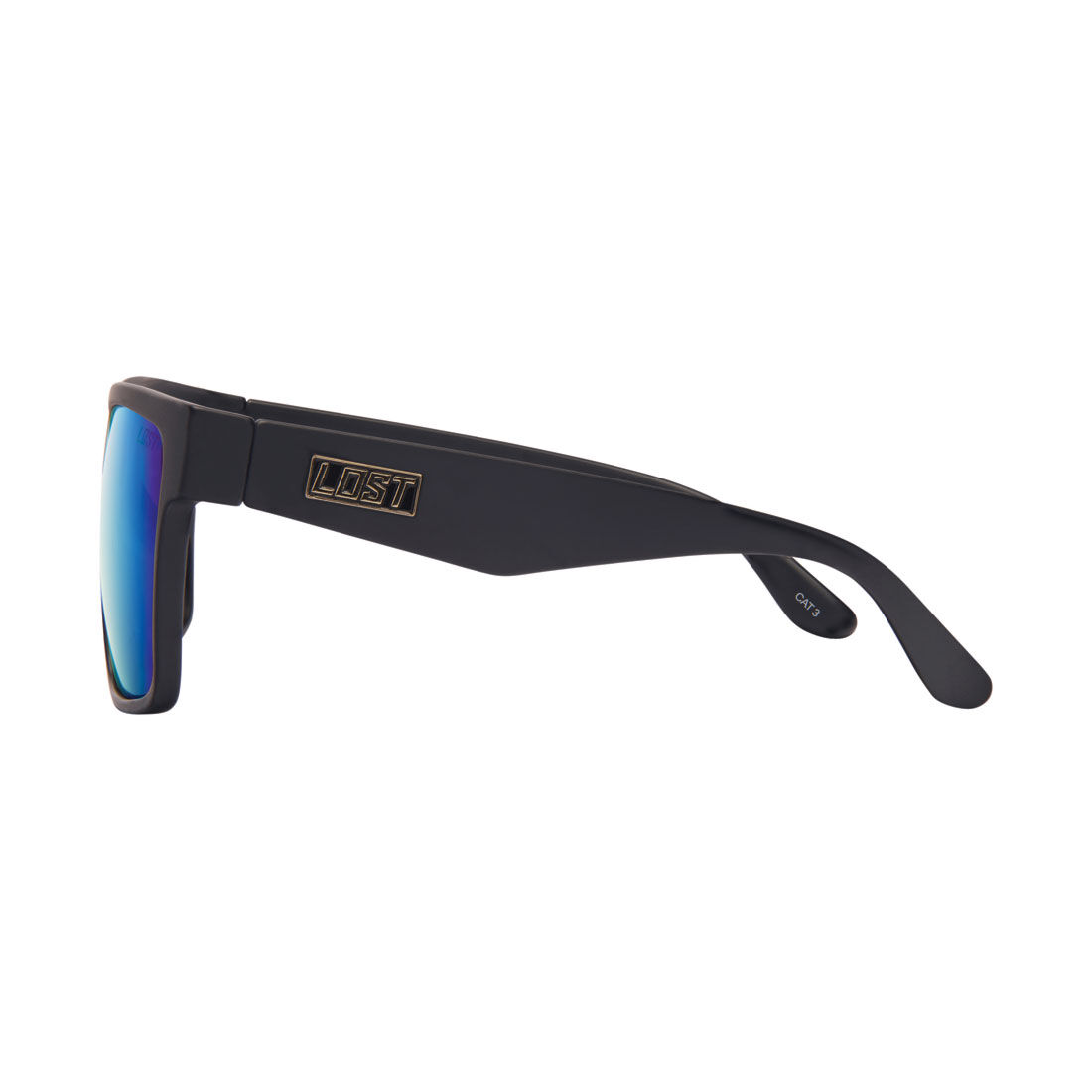LOST Sunglasses Rival Mirror Polarised Matt Black Blue, , scanz_hi-res