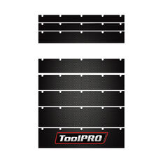 ToolPRO Tool Cabinet Magnet Fascia Set - Black Carbon Fibre, Suits 26" Chest & 27" Cabinet, , scanz_hi-res