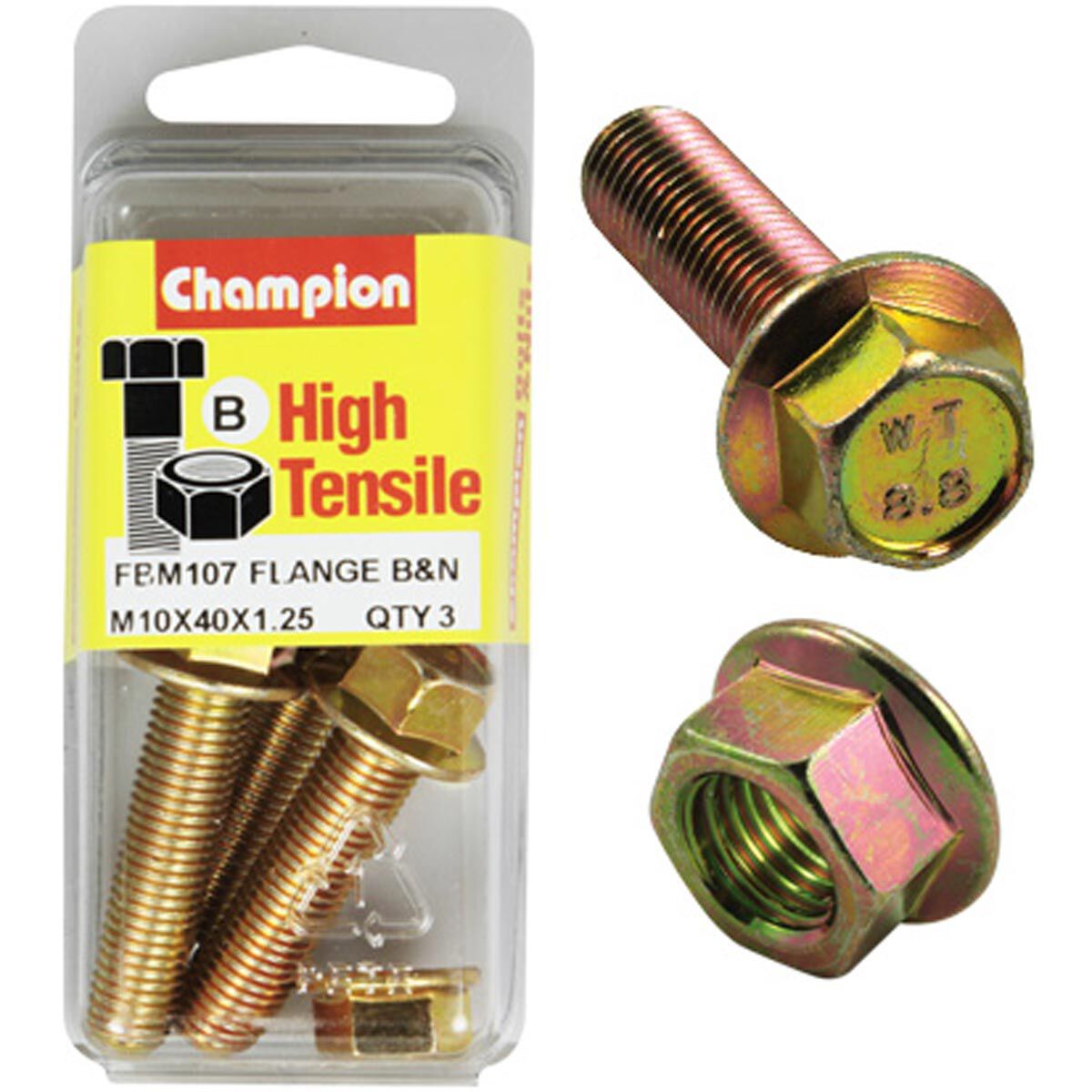 Champion Flange Bolts - Metric, 10 X 40 X 1.25, , scanz_hi-res
