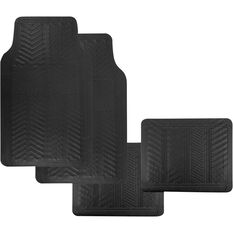 SCA Essential Black Rubber Car Floor Mats, , scanz_hi-res