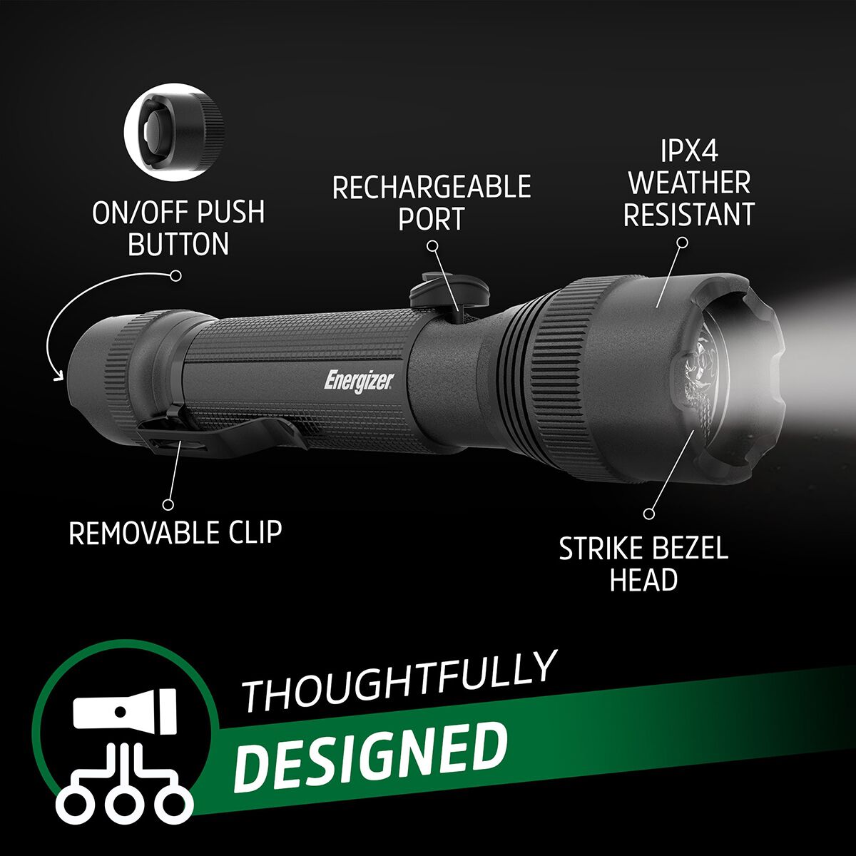 Energizer Rechargeable Torch TAC-R-700 Lumens, , scanz_hi-res