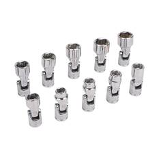 ToolPRO 3/8" Uni Joint Shallow Socket Set 10 Piece, , scanz_hi-res