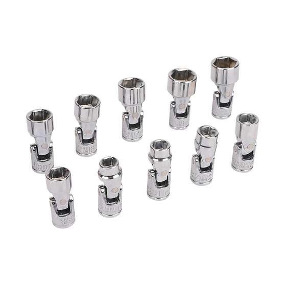 ToolPRO 3/8" Uni Joint Shallow Socket Set 10 Piece, , scanz_hi-res