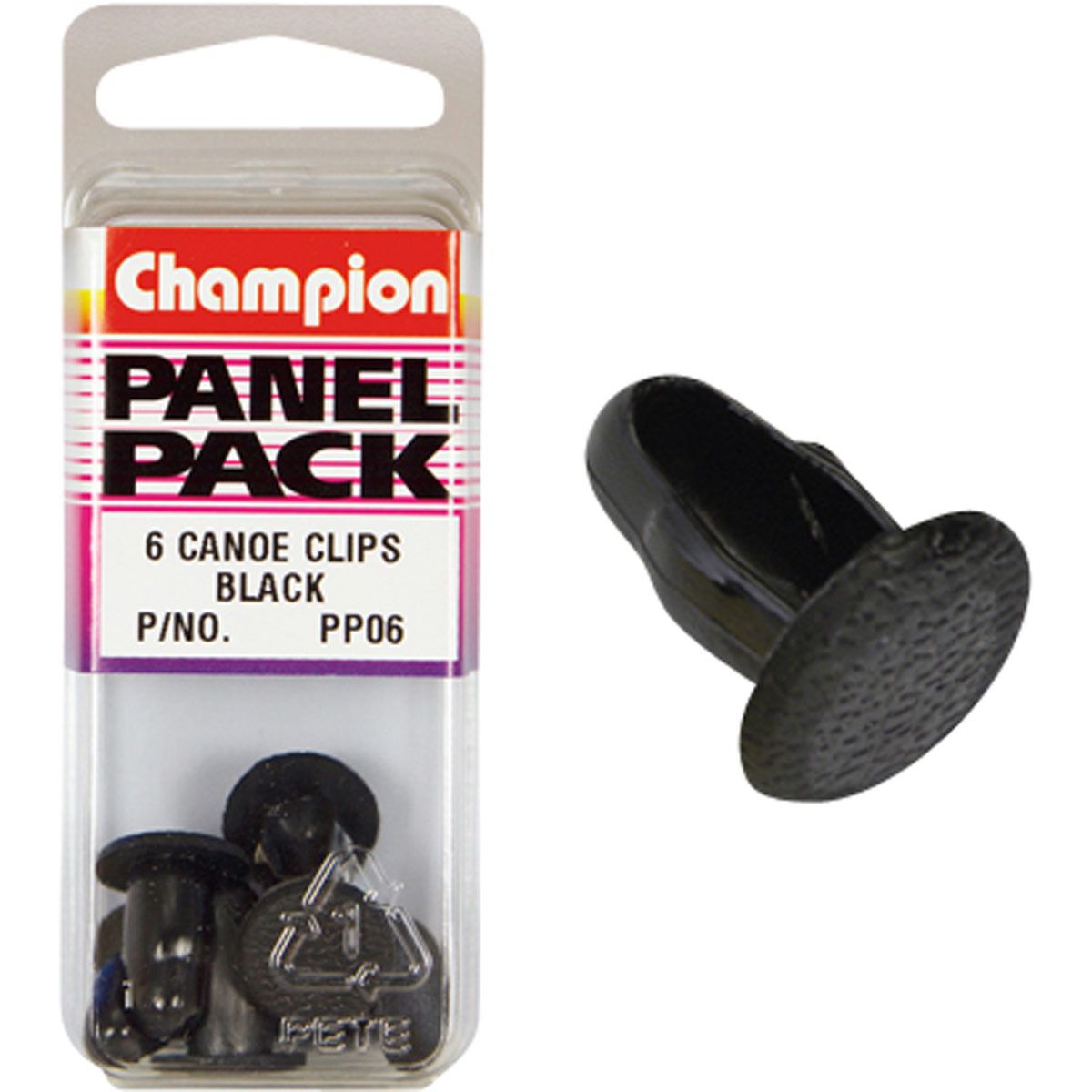Champion Canoe Clips - PP06, Black, Panel Pack, , scanz_hi-res