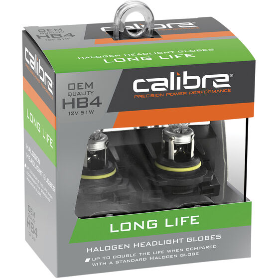 Calibre Long Life Headlight Globes - HB4, 12V 51W, CALLHB4, , scanz_hi-res