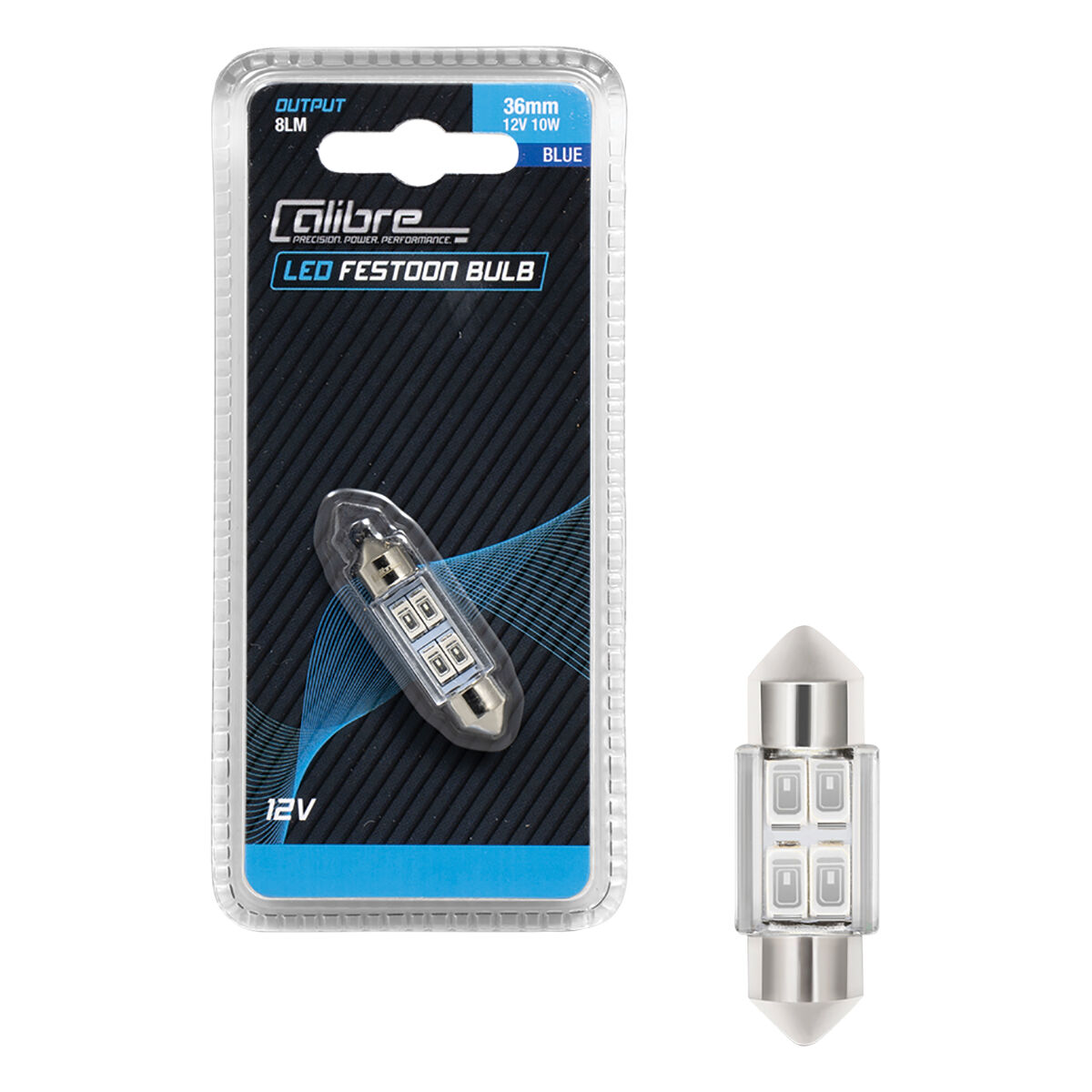 Calibre Automotive Globes - LED Blue Festoon 12V, 10W 36mm, , scanz_hi-res