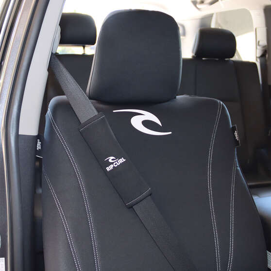 Rip Curl Logo Neoprene Steering Wheel Cover & Seat Belt Buddie Set White/Black, , scanz_hi-res