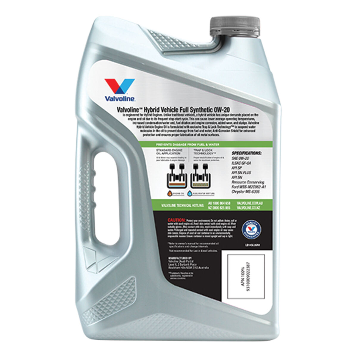 Valvoline Hybrid Vehicle Engine Oil 0W-20 6 Litre, , scanz_hi-res