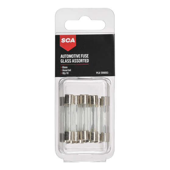 SCA Automotive Fuses - Glass Assorted, 10 Pack, , scanz_hi-res