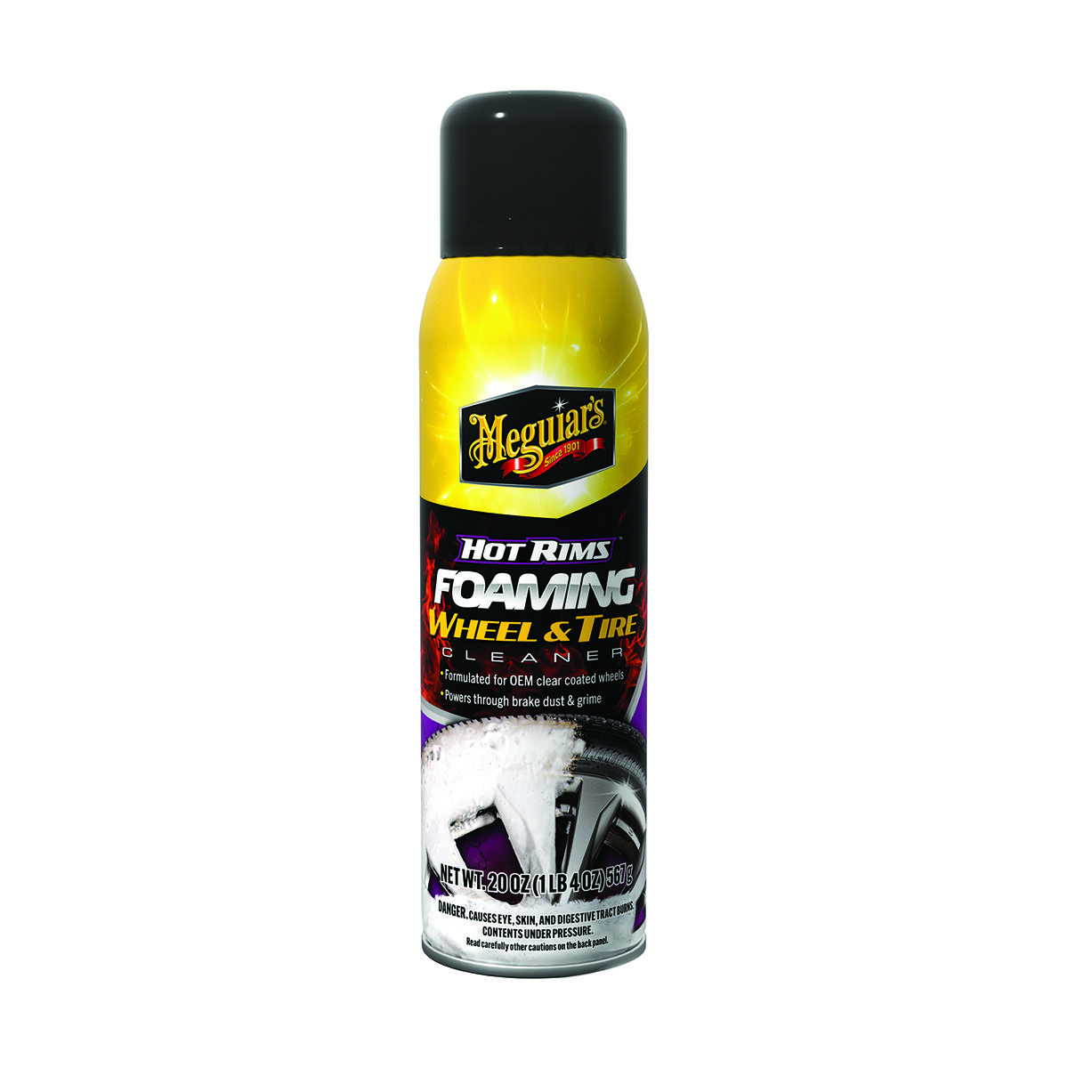 Meguiar's Hot Rims Foaming Wheel & Tyre Cleaner 567g, , scanz_hi-res