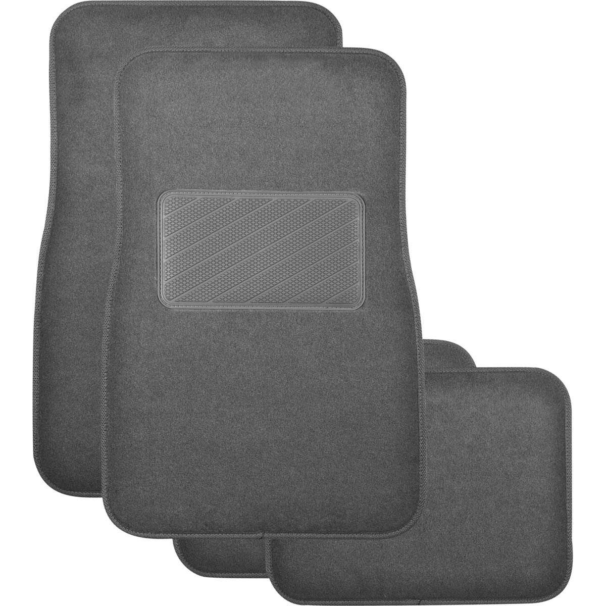 SCA Premier Plus Carpet Car Floor Mats - Set of 4, Charcoal, , scanz_hi-res