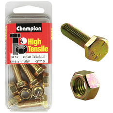 Champion High Tensile Bolts and Nuts BF17, 5/16"UNF x 1", , scanz_hi-res