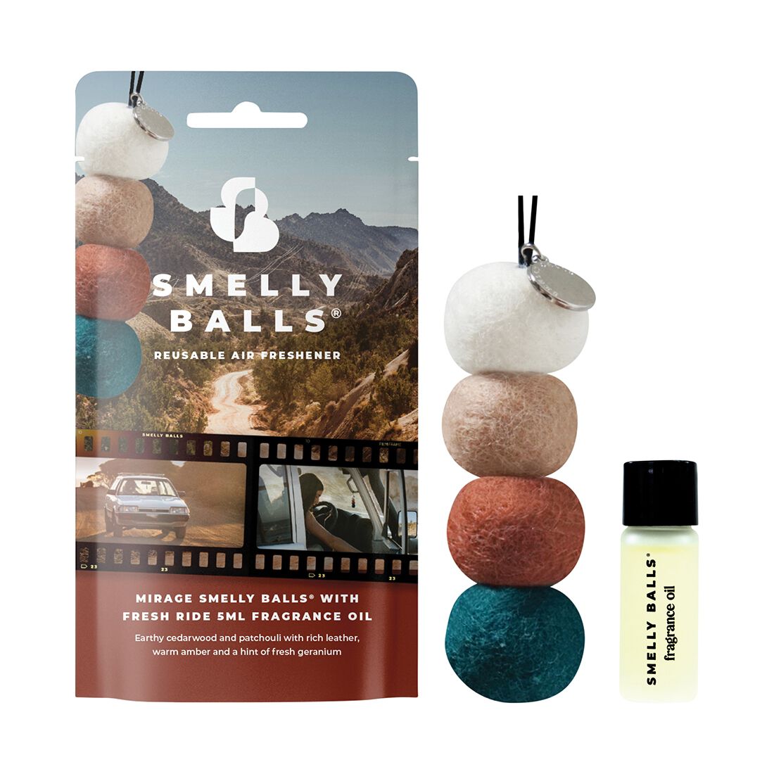 Smelly Balls Air Freshener Set Mirage - Fresh Ride 5ml, , scanz_hi-res