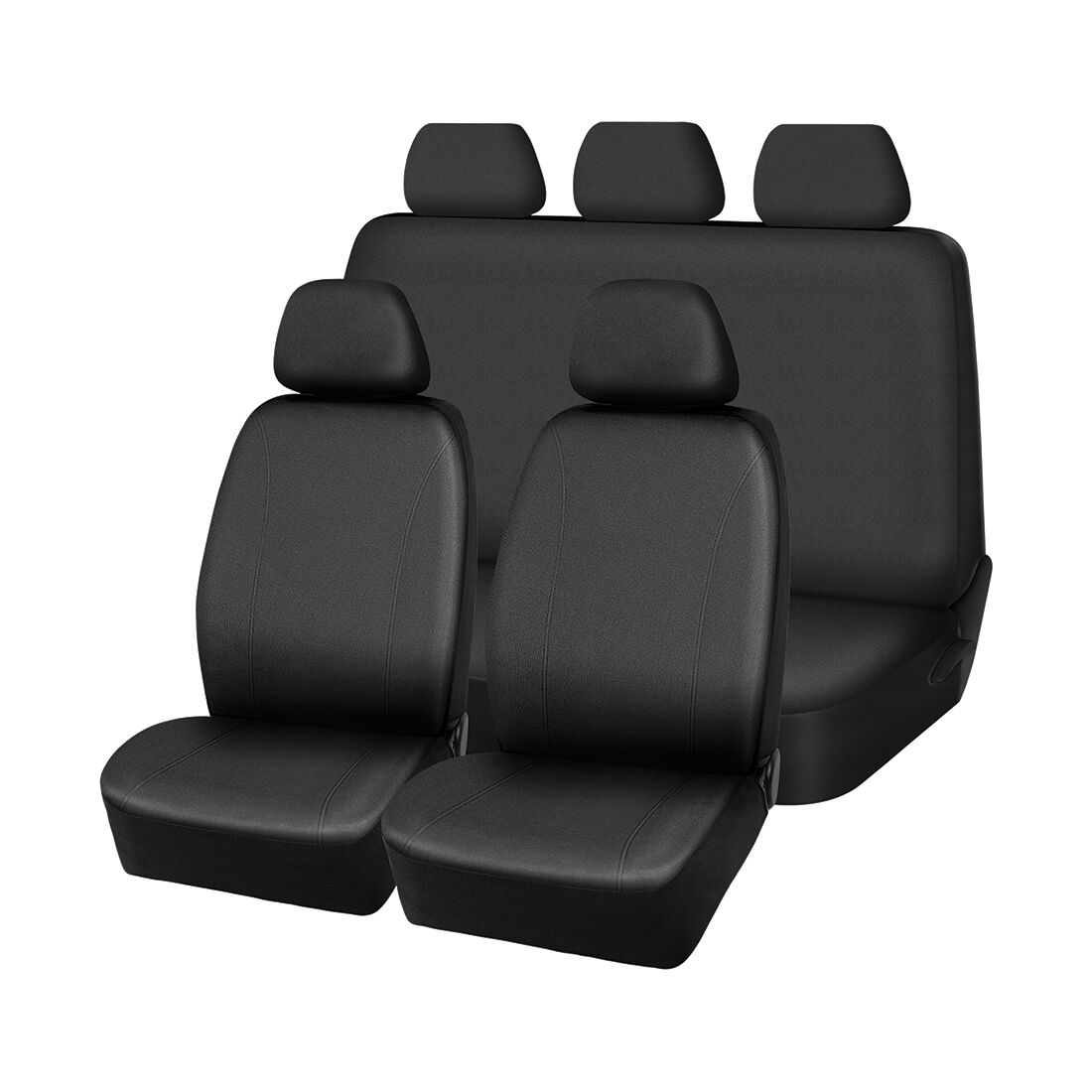 SCA Essential Polyester Seat Covers Set Black, Adjustable Headrests, Airbag Compatible, Size 30A&06H, , scanz_hi-res