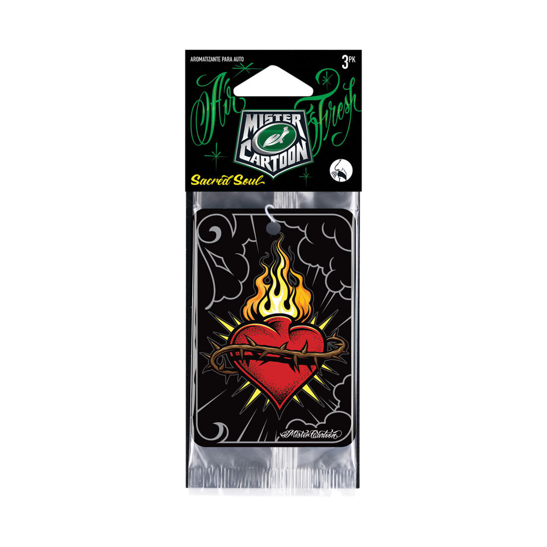 Turtle Wax x Mister Cartoon Air Freshener Sacred 3 Pack, , scanz_hi-res