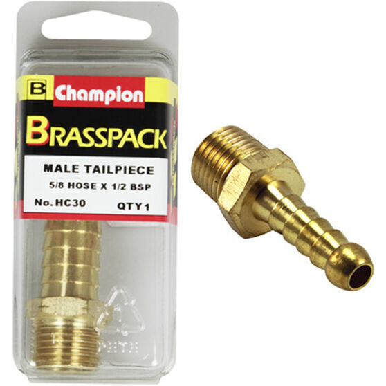Champion Brass Pack Male Hose Barb HC30, 5/8" X 1/2", , scanz_hi-res