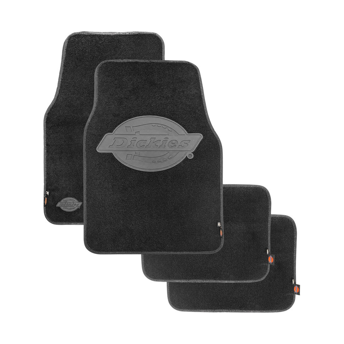 Dickies Carpet OG Logo Floor Mats Black Set Of 4, , scanz_hi-res