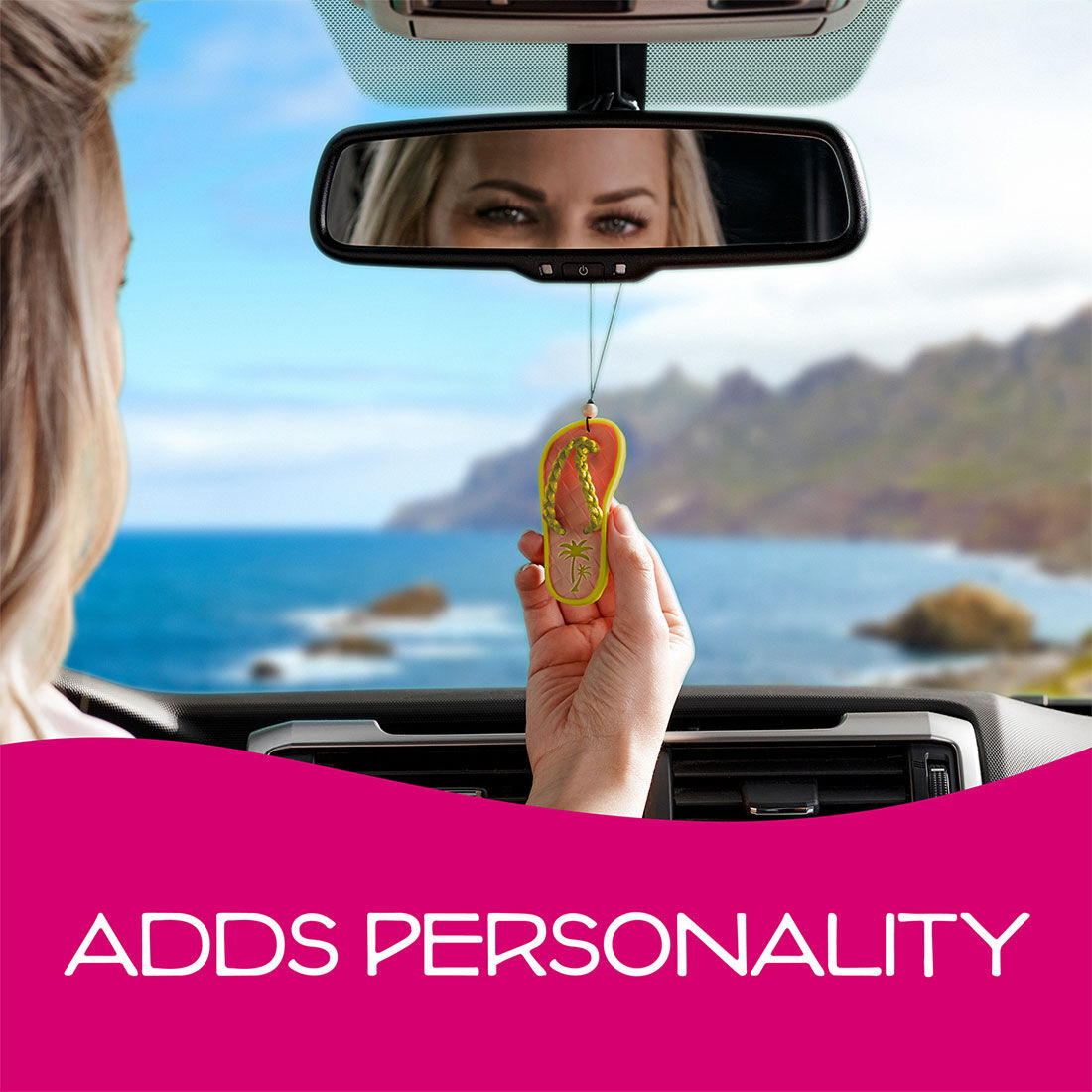 California Scents Novelty Hanging Sandal Tropical Colada Car Air Freshener - 1PK, , scanz_hi-res