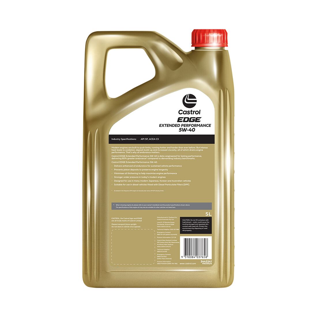Castrol EDGE Extended Performance Engine Oil - 5W-40, 5 Litres, , scanz_hi-res
