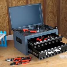 ToolPRO 15" Heavy Duty Mini Tool Chest Army Grey, , scanz_hi-res