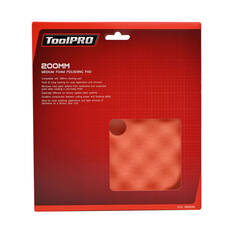 ToolPRO 200mm Medium Foam Polishing Pad Orange, , scanz_hi-res