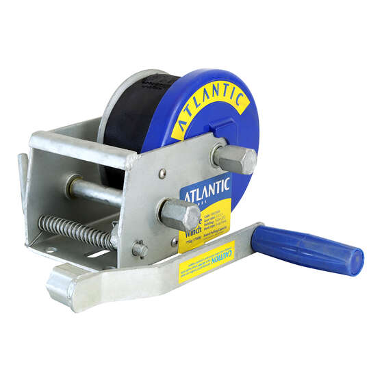 Atlantic Marine Winch 5:1/1:1 Webbing Strap S Hook 7.5m 775kg, , scanz_hi-res