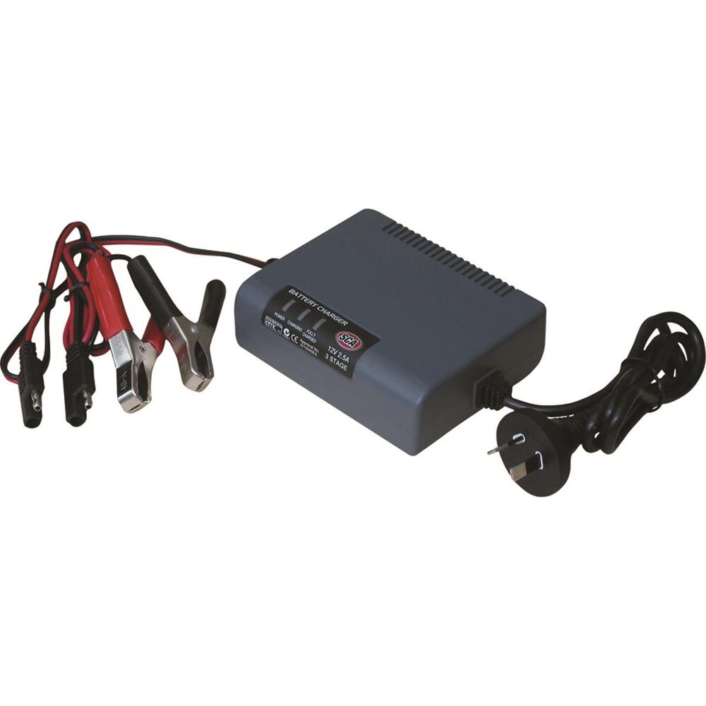 SCA Battery Charger 3 Stage, 12V, 2.5 Amp Supercheap Auto New Zealand