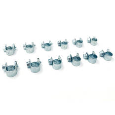 Calibre Hose Clamps - Zinc Plated, 12 Pieces, 7-9mm & 8-10mm, , scanz_hi-res
