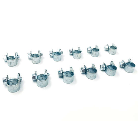 Calibre Hose Clamps - Zinc Plated, 12 Pieces, 7-9mm & 8-10mm, , scanz_hi-res