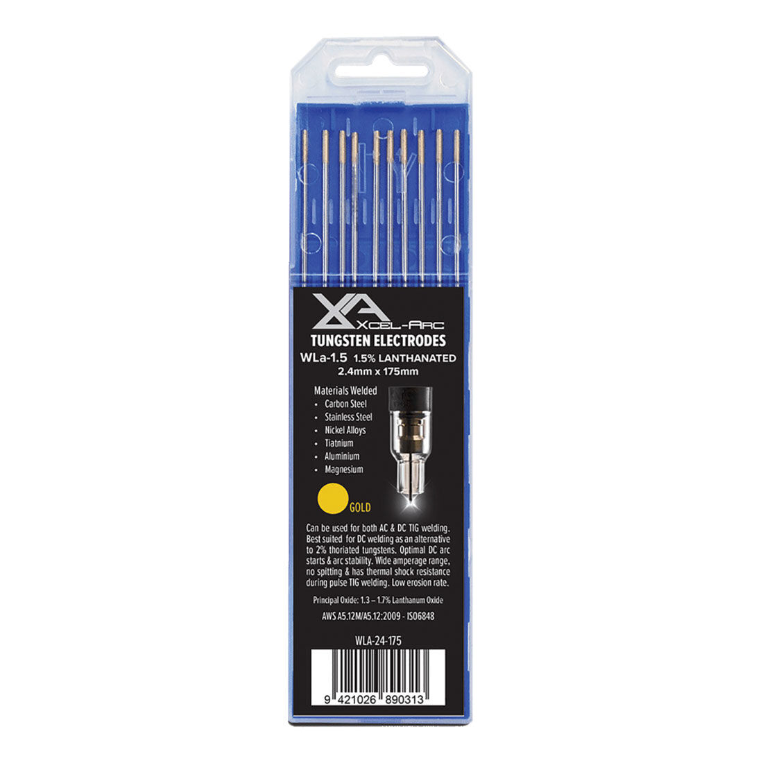 Xcel-Arc 10pk Tungsten Electrodes 2.4mm X 175mm, , scanz_hi-res