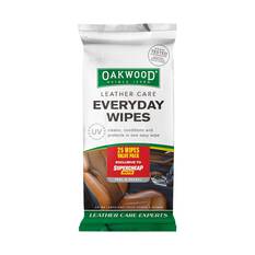 Oakwood Everyday Leather Wipes 25 Pack, , scanz_hi-res