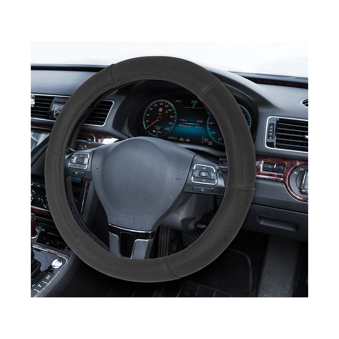SCA Steering Wheel Cover Mesh Black, , scanz_hi-res