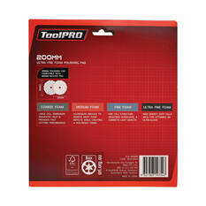 ToolPRO 200mm Ultra Fine Foam Polishing Pad Black, , scanz_hi-res