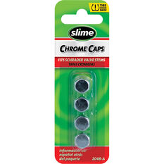 Slime Valve Caps - Chrome, 4 Piece, , scanz_hi-res