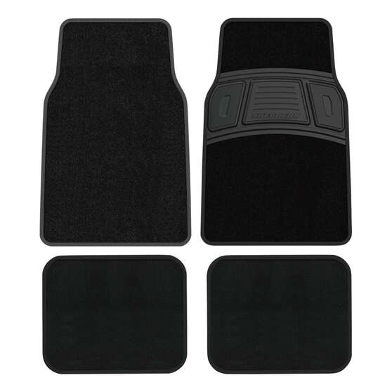 Skechers Carpet Floor Mats Black Front & Rear Set, , scanz_hi-res
