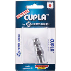 Nitto Air Fitting Nipple Male Plug 1/4" P-20PM, , scanz_hi-res