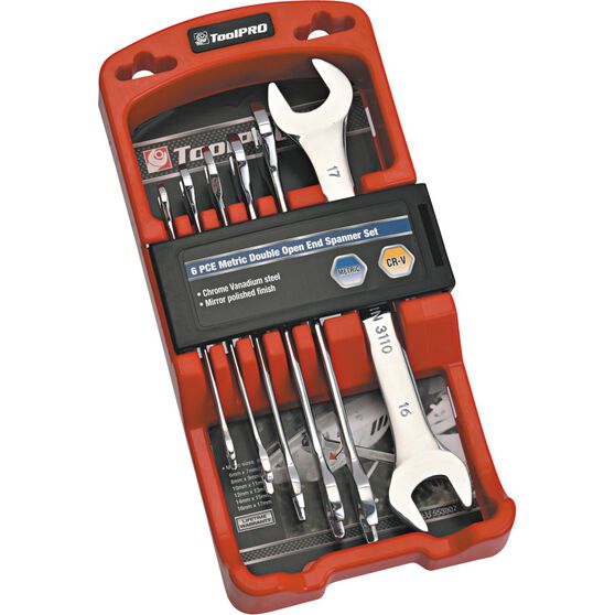 ToolPRO Spanner Set Double Open End Metric 6 Piece, , scanz_hi-res