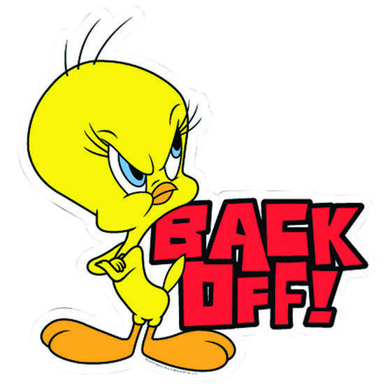 Sticker Tweety Back Off, Vinyl, , scanz_hi-res