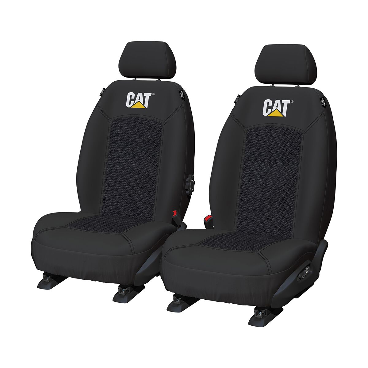 CAT Jacquard Seat Covers Black Adjustable Headrests Airbag Compatible, , scanz_hi-res