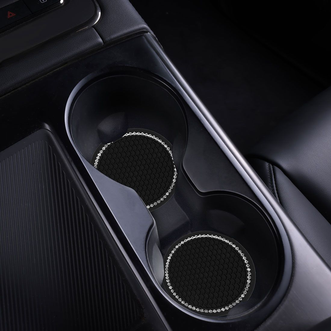 Cabin Crew Drink Coasters Black/Bling 2Pk, , scanz_hi-res