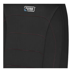 Ridge Ryder Neoprene Seat Covers Black/Red Adjustable Headrests Airbag Compatible 30SAB, , scanz_hi-res