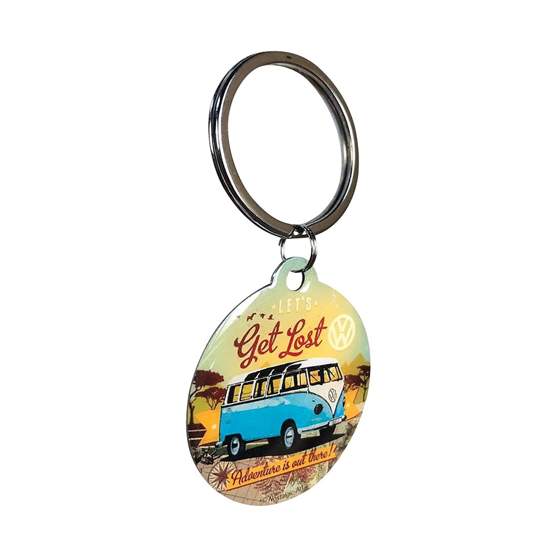 Nostalgic-Art Round Metal Keyring VW Let's Get Lost, , scanz_hi-res
