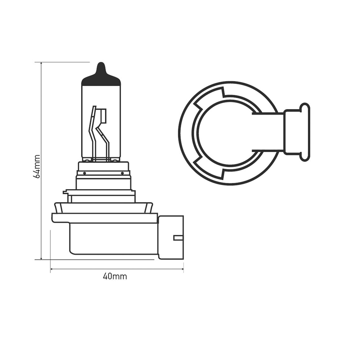 SCA Headlight Globe - H11 12V 55W, , scanz_hi-res