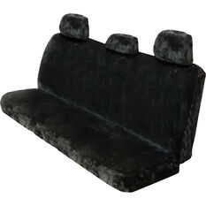 SCA Luxury Fur Seat Cover - Black Adjustable Headrests Size 06H Rear Seat, , scanz_hi-res